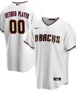Arizona Diamondbacks Home Pick-a-player Retired Roster Replica Jersey - White Custom Jerseys Mlb