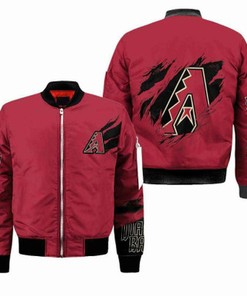 Arizona Diamondbacks MLB Black Bomber Jacket Size S-5XL