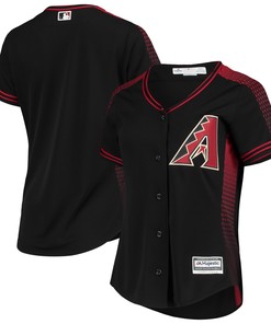 Arizona Diamondbacks Majestic Womens Alternate Official Team Jersey - Black Mlb