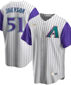 Arizona Diamondbacks Randy Johnson #51 2020 Mlb White Purple Jersey