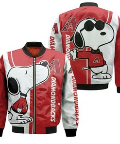 Arizona Diamondbacks Snoopy Lover 3D Printed Bomber Jacket Model 385