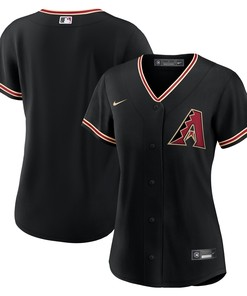 Arizona Diamondbacks Womens Alternate Replica Team Jersey Black Mlb Ver 1