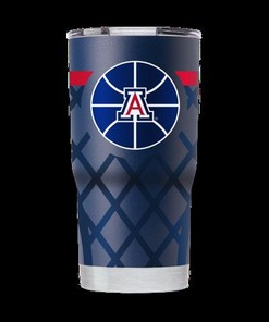 Arizona Navy Basketball Tumbler - Show Your Love for Arizona Basketball with this Navy Tumbler