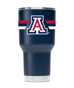 Arizona Navy Tumbler w- Stripes - Classic Navy Tumbler with Striped Design for Arizona Fans