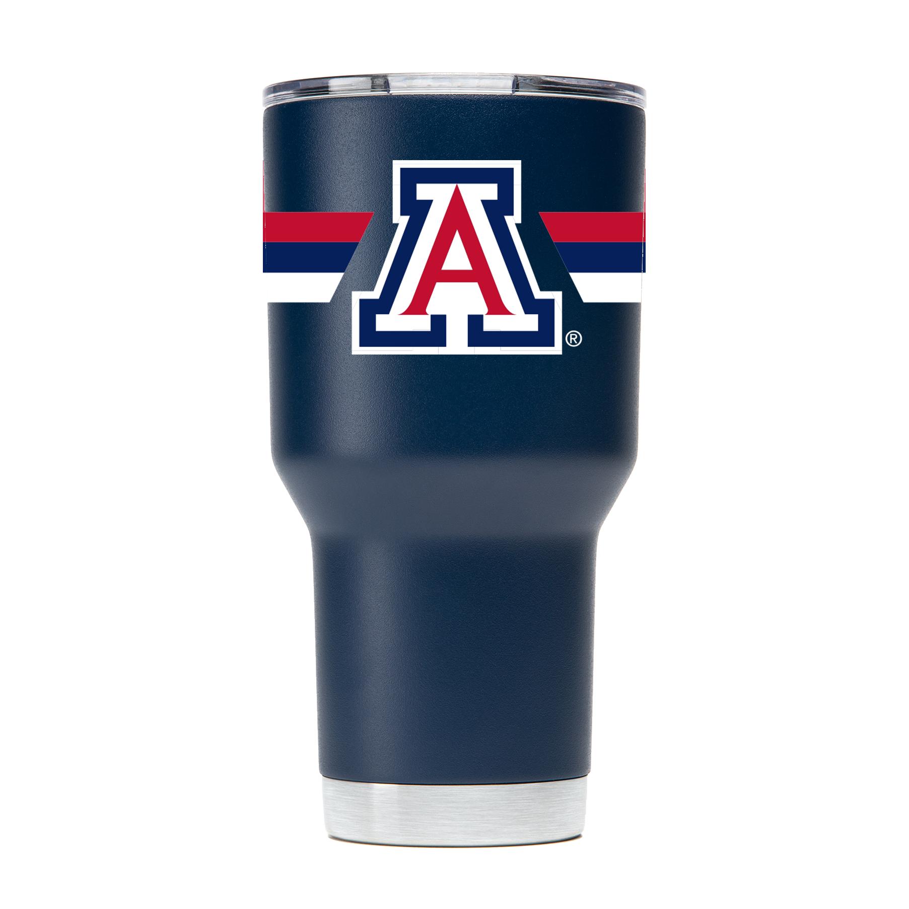 Arizona Navy Tumbler w- Stripes - Classic Navy Tumbler with Striped Design for Arizona Fans