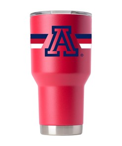 Arizona Red Tumbler w- Stripes - Eye-catching Red Tumbler with Striped Design for Arizona Enthusiasts