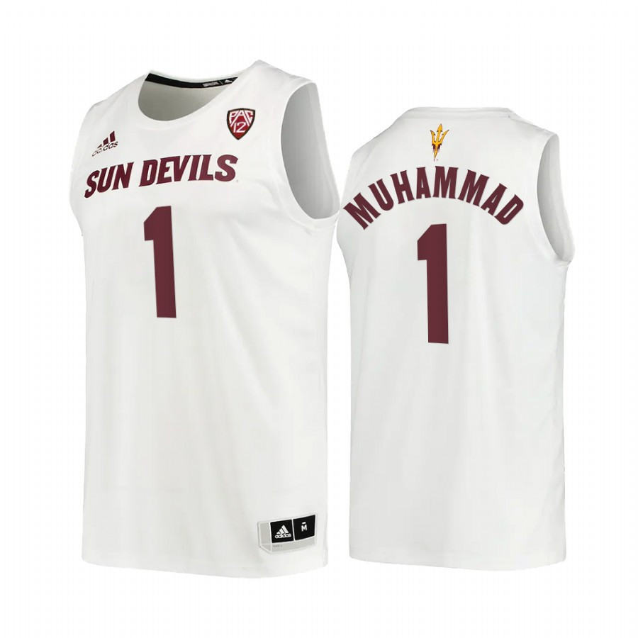 Arizona State Sun Devils 1 Luther Muhammad White 2022-23 Jersey