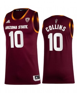 Arizona State Sun Devils 10 Frankie Collins Maroon 2022-23 Jersey