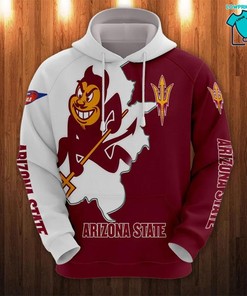Arizona State Sun Devils Mascot 3D Pullover Hoodie