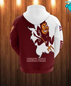 Arizona State Sun Devils Mascot 3D Pullover Hoodie