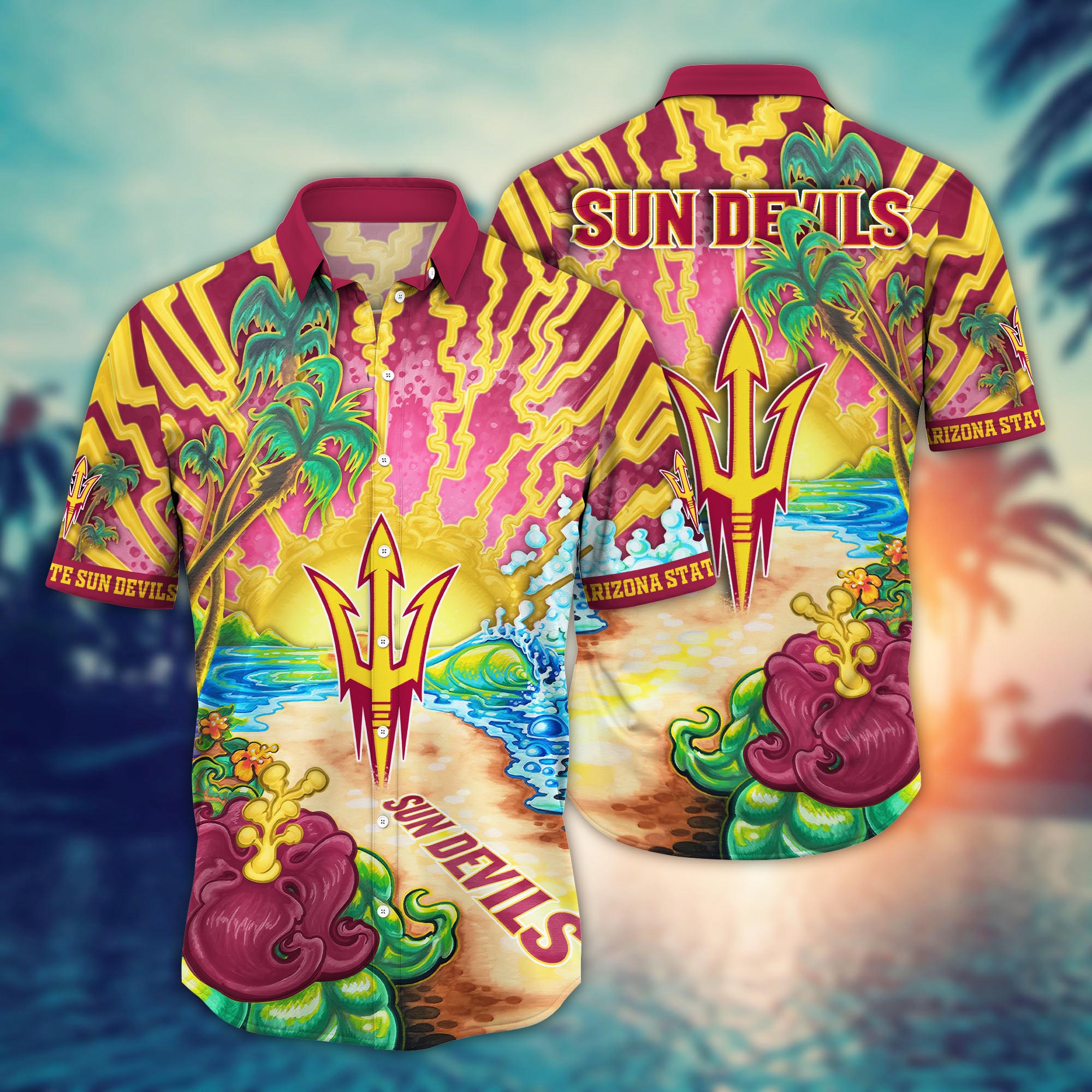 Arizona State Sun Devils NCAA Flower Hawaii Shirt For Fans Ver 1