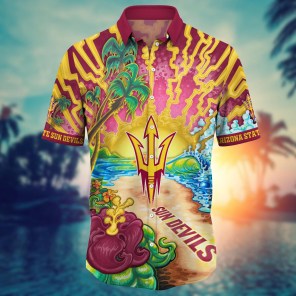 Arizona State Sun Devils NCAA Flower Hawaii Shirt For Fans Ver 1