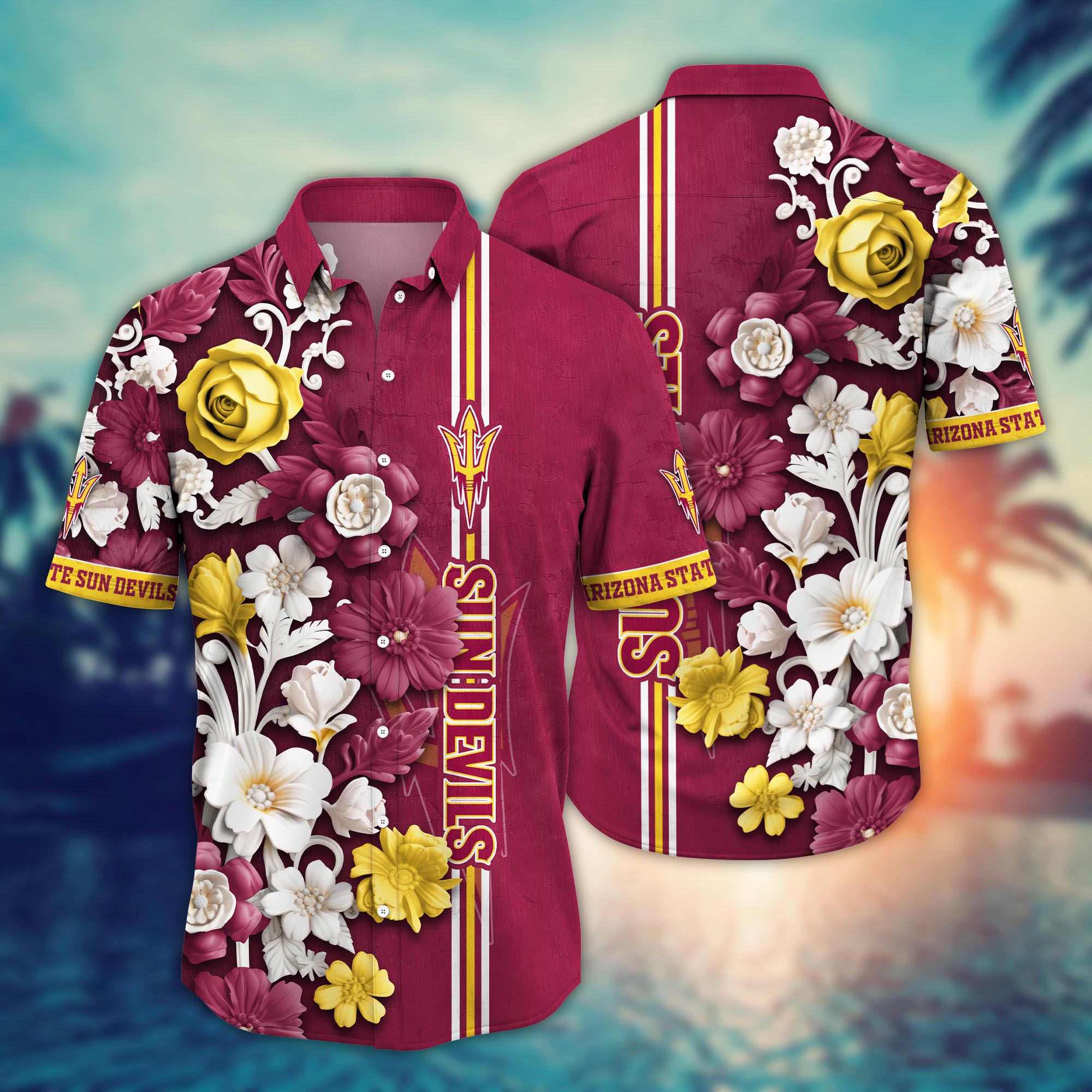 Arizona State Sun Devils NCAA Flower Hawaii Shirt For Fans Ver 22