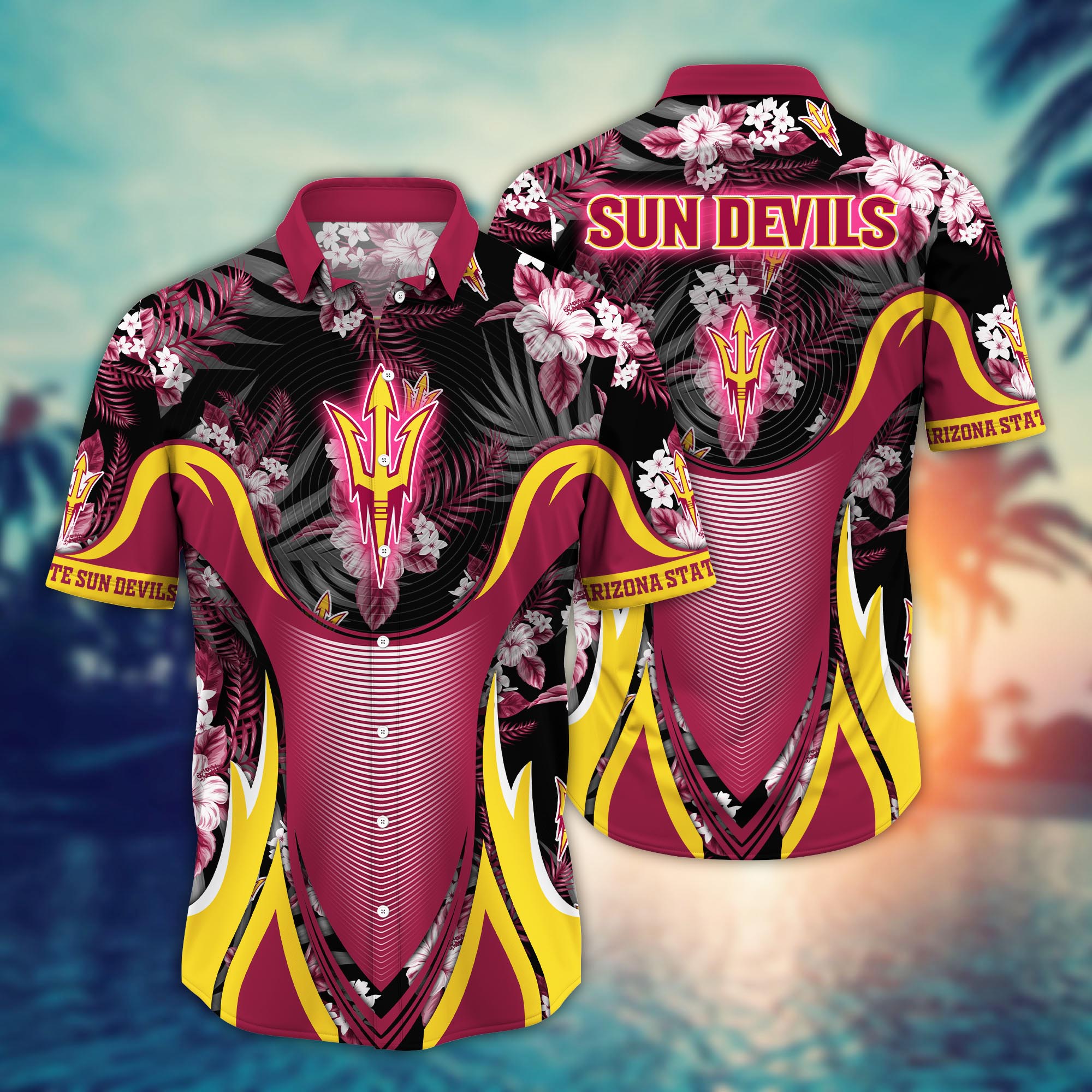 Arizona State Sun Devils NCAA Flower Hawaii Shirt For Fans Ver 24