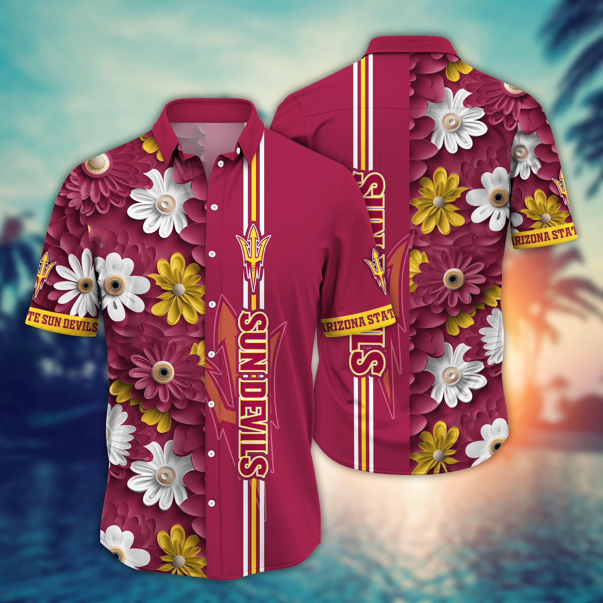 Arizona State Sun Devils NCAA Flower Hawaii Shirt For Fans Ver 25