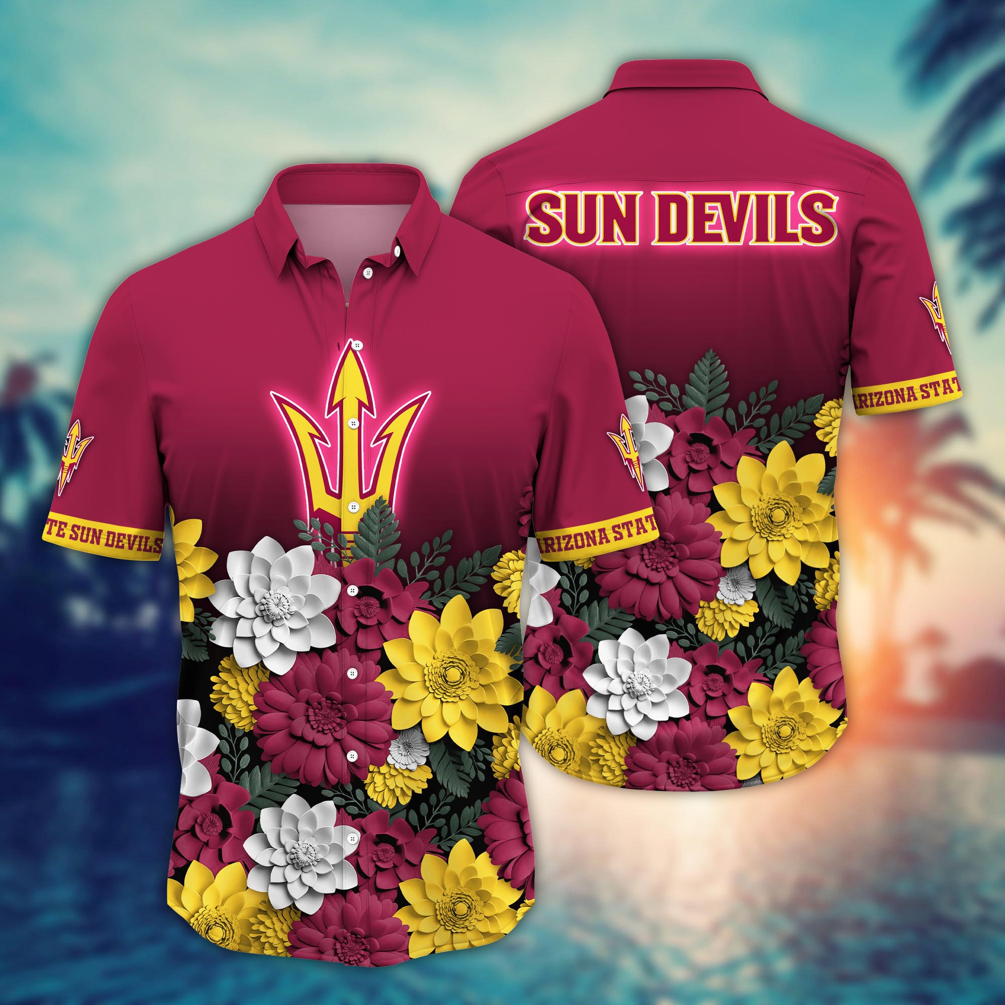 Arizona State Sun Devils NCAA Flower Hawaii Shirt For Fans Ver 27
