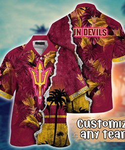 Arizona State Sun Devils NCAA Flower Hawaii Shirt For Fans Ver 34