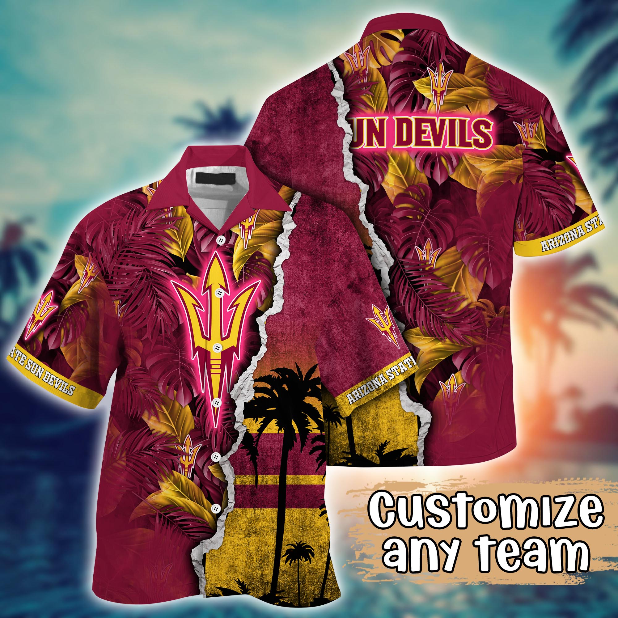Arizona State Sun Devils NCAA Flower Hawaii Shirt For Fans Ver 34