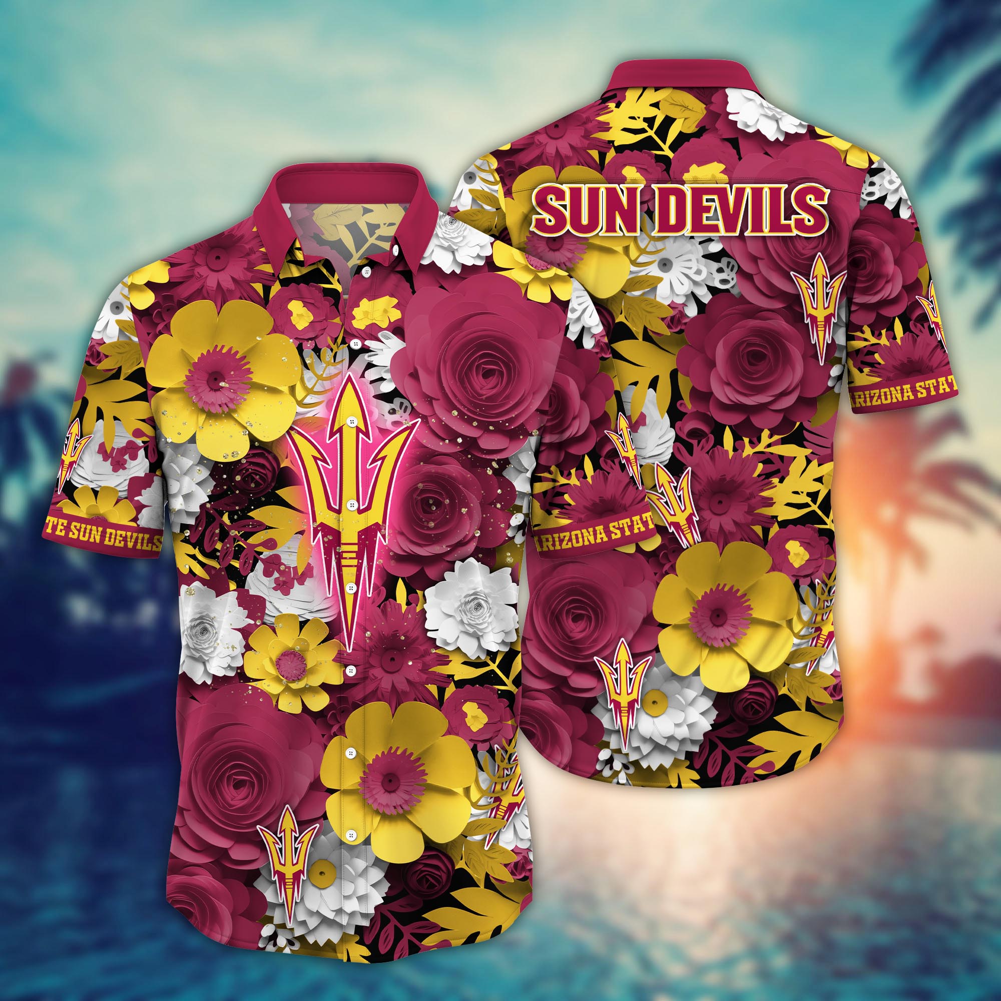 Arizona State Sun Devils NCAA Flower Hawaii Shirt For Fans Ver 35
