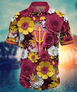 Arizona State Sun Devils NCAA Flower Hawaii Shirt For Fans Ver 35