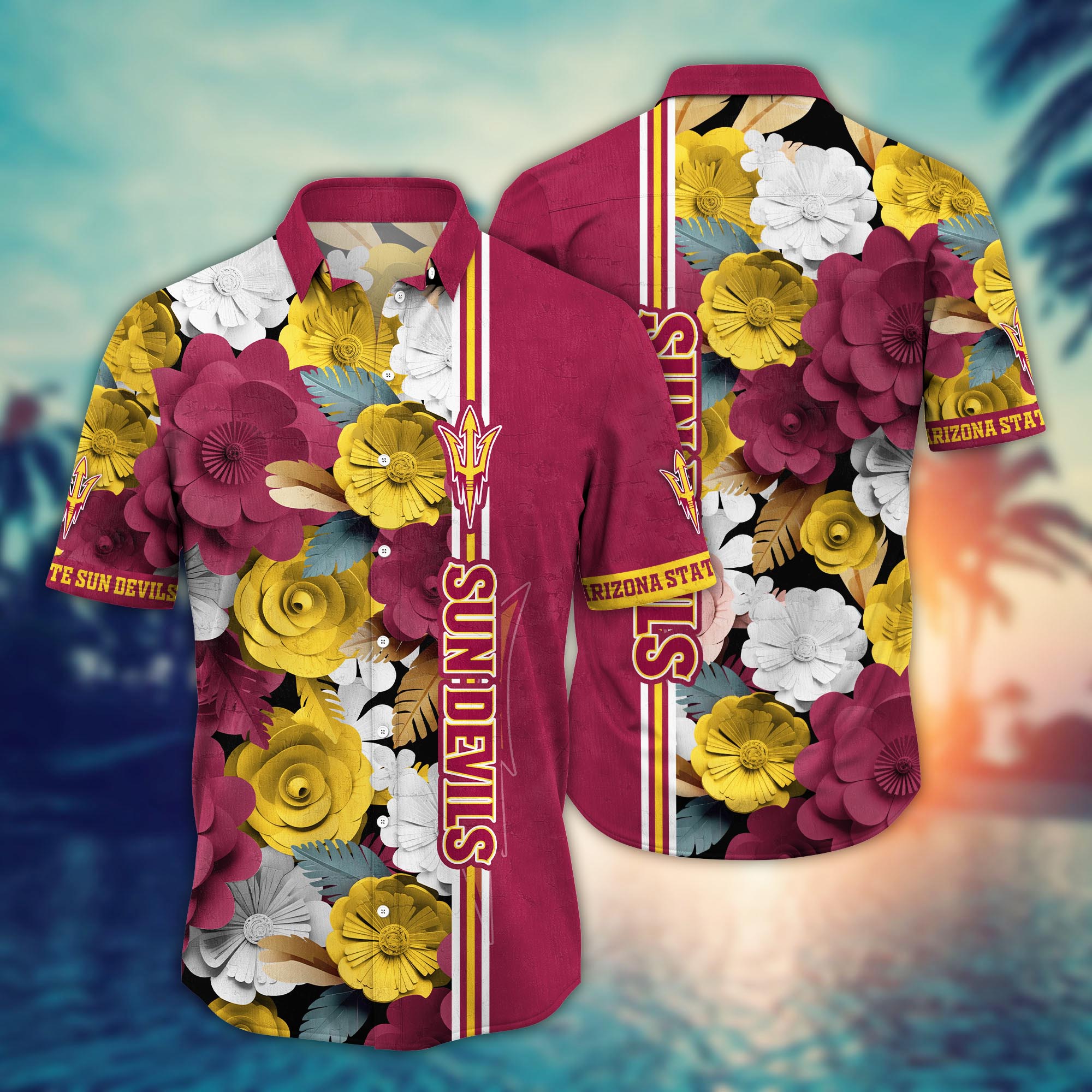 Arizona State Sun Devils NCAA Flower Hawaii Shirt For Fans Ver 36