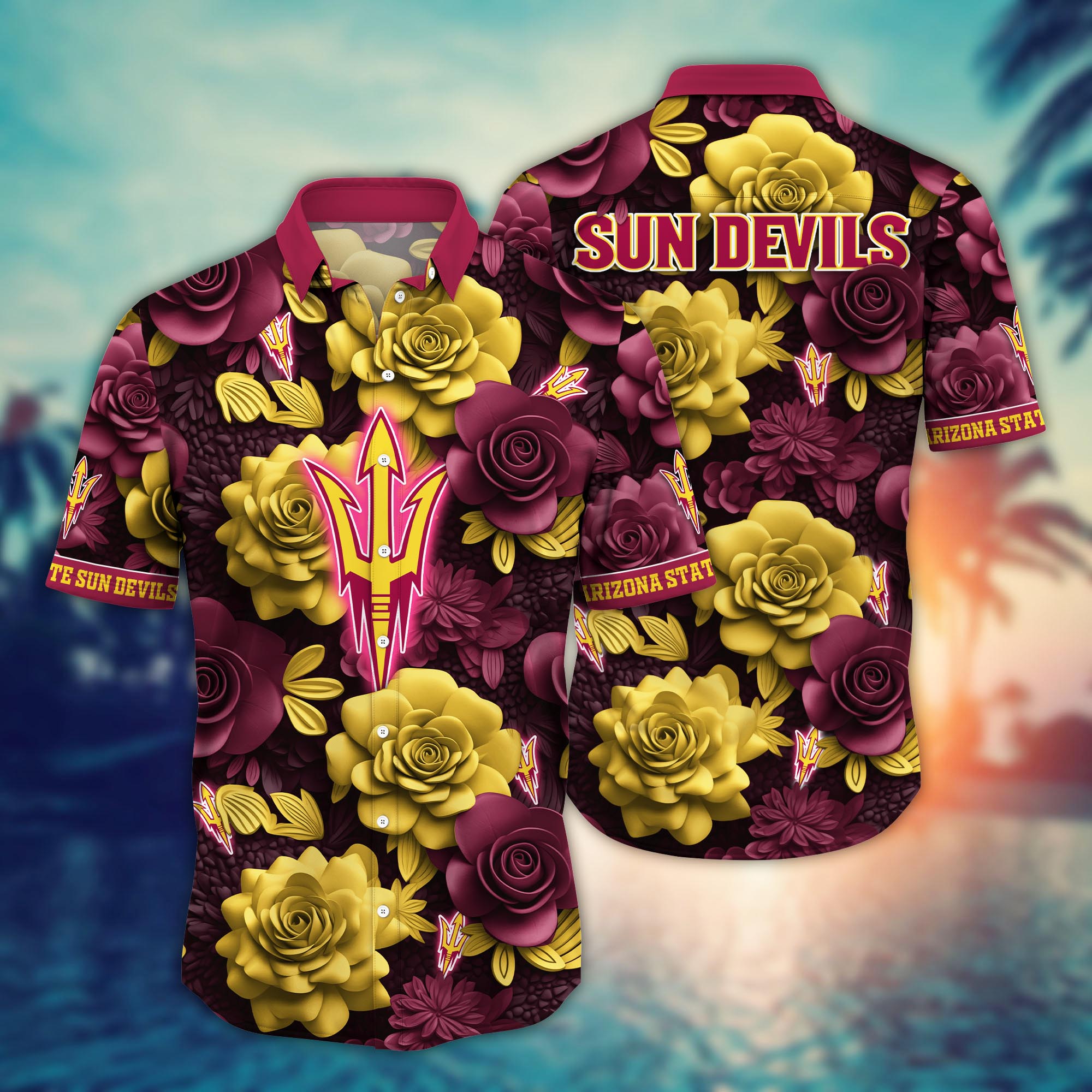 Arizona State Sun Devils NCAA Flower Hawaii Shirt For Fans Ver 37