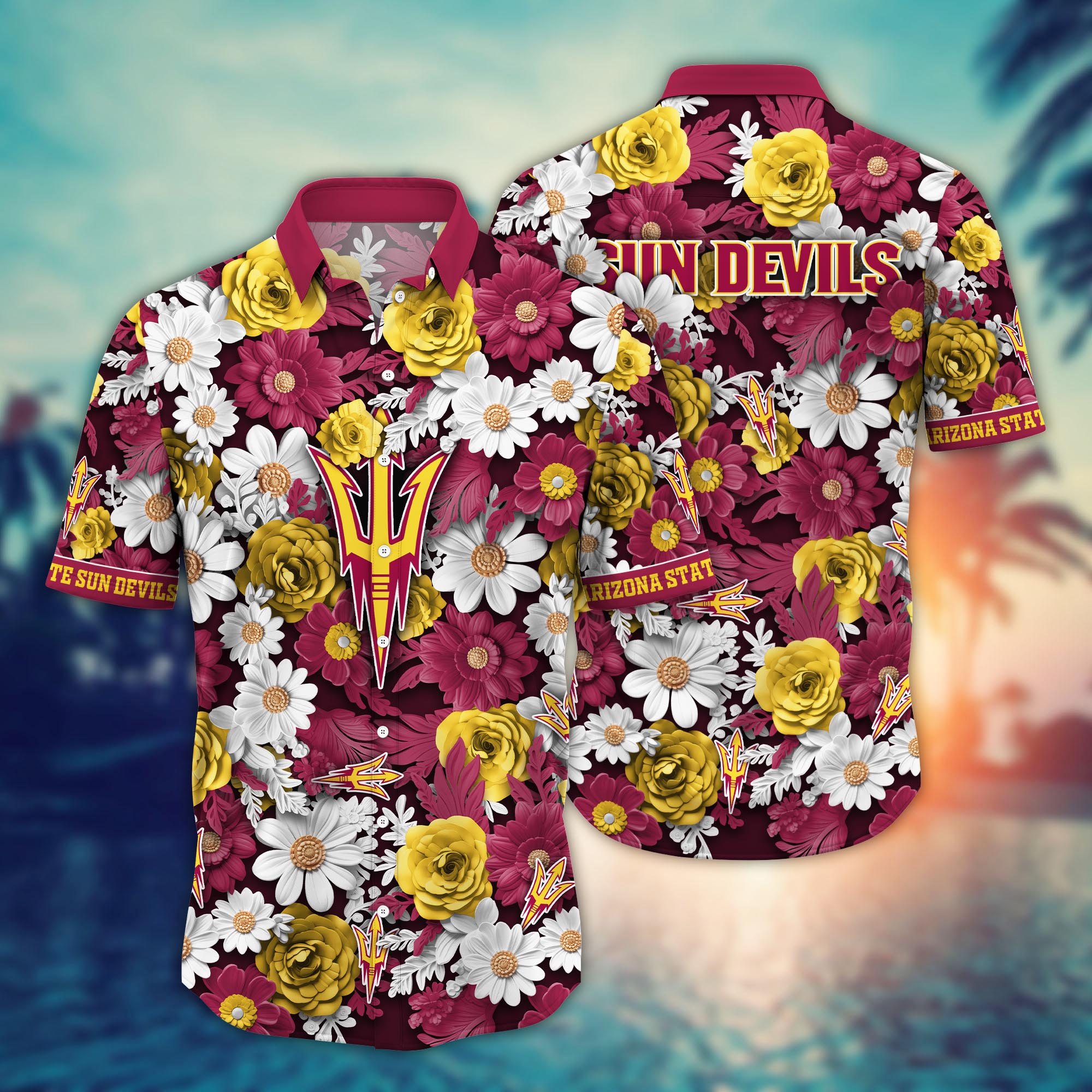 Arizona State Sun Devils NCAA Flower Hawaii Shirt For Fans Ver 4