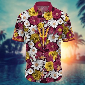 Arizona State Sun Devils NCAA Flower Hawaii Shirt For Fans Ver 4