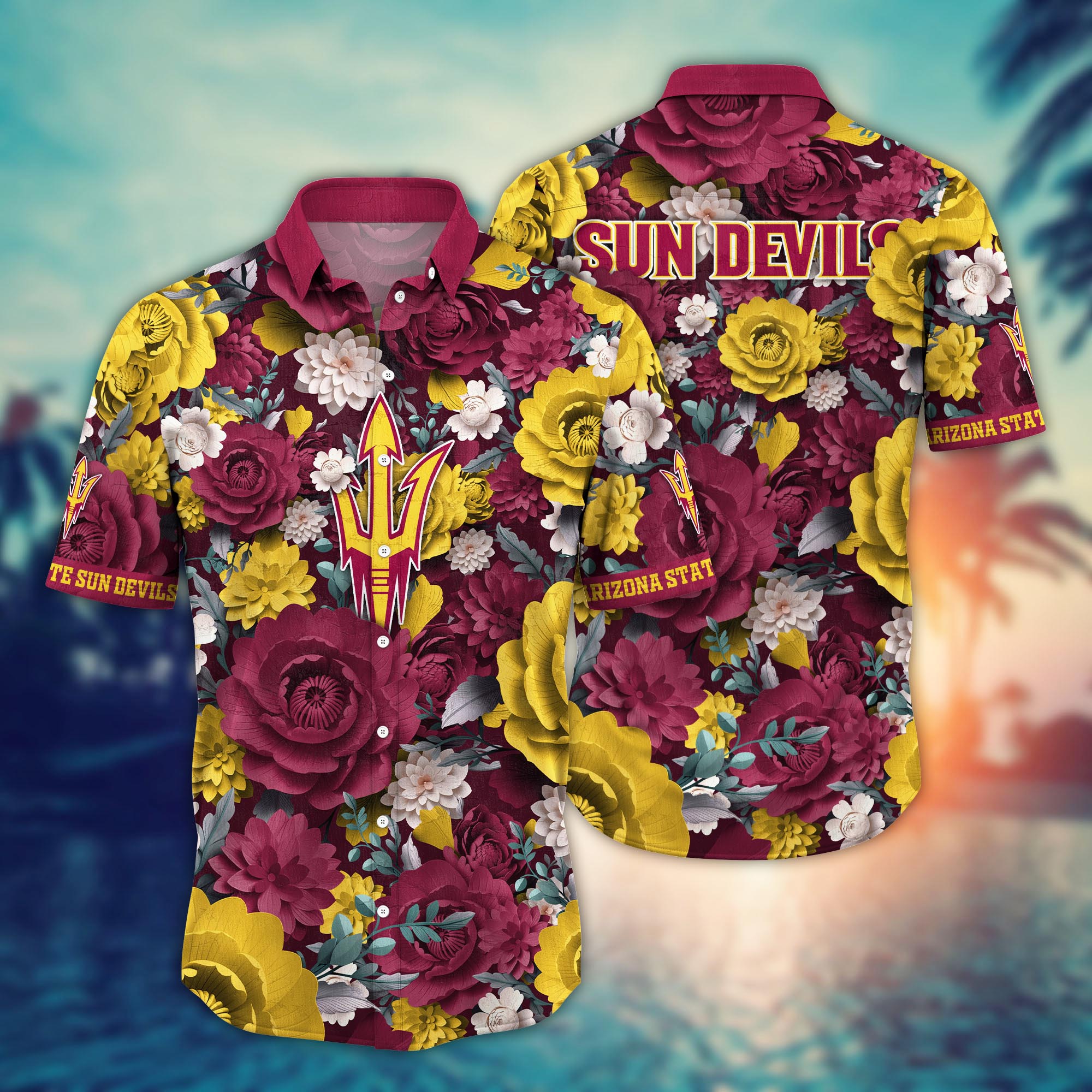 Arizona State Sun Devils NCAA Flower Hawaii Shirt For Fans Ver 7