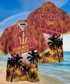 Arizona State Sun Devils NCAA Palm Tree Pattern Hawaii Shirt For Sports Fans