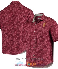 Arizona State Sun Devils Tommy Bahama Jungle Shade Hawaiian Shirt