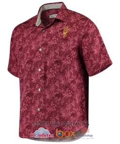 Arizona State Sun Devils Tommy Bahama Jungle Shade Hawaiian Shirt