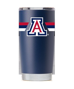 Arizona Striped Navy Tumbler - Navy Tumbler with Striped Design for Arizona Supporters