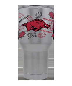 Arkansas All Over Stainless Steel Tumbler - Stainless Steel Tumbler for Arkansas Enthusiasts