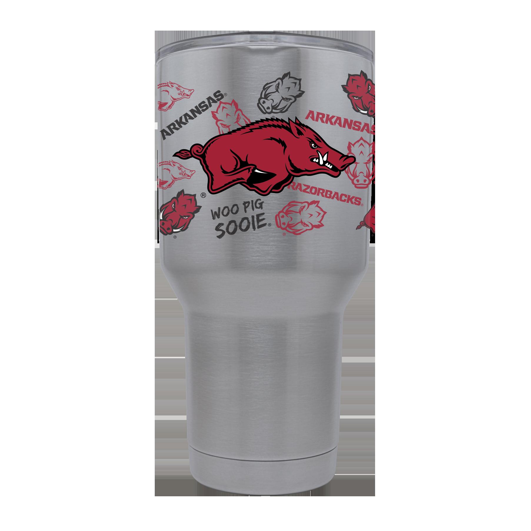 Arkansas All Over Stainless Steel Tumbler - Stainless Steel Tumbler for Arkansas Enthusiasts