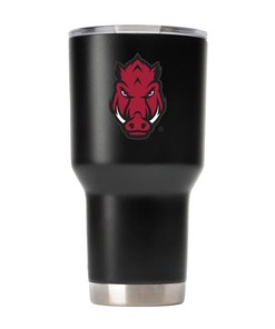 Arkansas Black Hog Head Tumbler - Stylish Black Tumbler with Hog Head Design for Arkansas Supporters