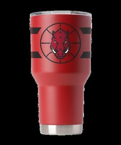Arkansas Cardinal Red Basketball Tumbler - Show Your Love for Arkansas Basketball with this Cardinal Red Tumbler