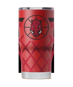 Arkansas Cardinal Red Basketball Tumbler - Show Your Love for Arkansas Basketball with this Cardinal Red Tumbler