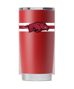 Arkansas Cardinal Red Striped Tumbler - Eye-catching Cardinal Red Tumbler with Striped Design for Arkansas Supporters