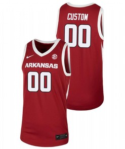 Arkansas Razorbacks 2023 Team Basketball Custom Men Jersey - Cardinal