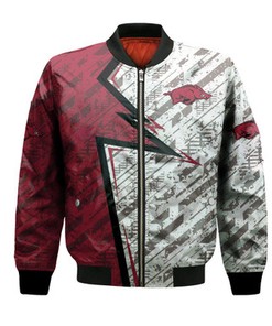 Arkansas Razorbacks Bomber Abstract Pattern Sport- NCAA
