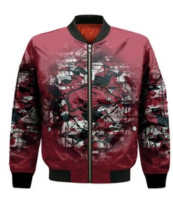 Arkansas Razorbacks Bomber Jacket Camouflage Vintage  - NCAA