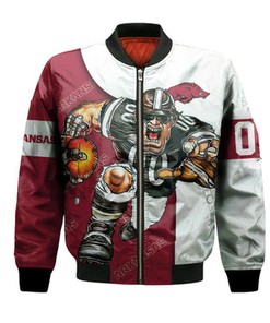 Arkansas Razorbacks Bomber Jacket Football Go On - NCAA
