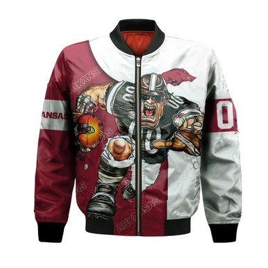 Arkansas Razorbacks Bomber Jacket Football Go On - NCAA