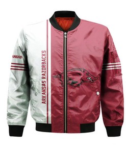 Arkansas Razorbacks Bomber Jacket Half Style - NCAA
