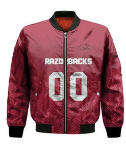 Arkansas Razorbacks Bomber Jacket Logo Sport Ombre  - NCAA