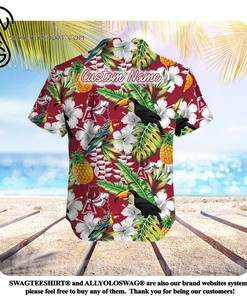 Arkansas Razorbacks Custom Name Parrot Floral Tropical Summer Hawaiian Shirt