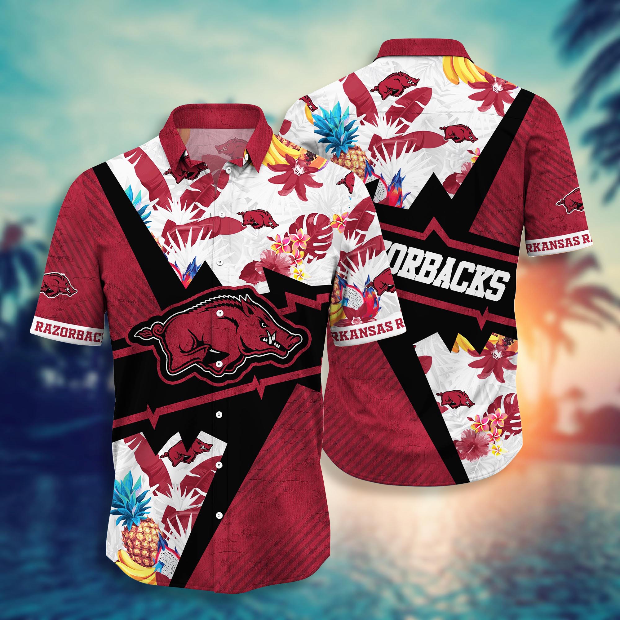 Arkansas Razorbacks NCAA Flower Hawaii Shirt For Fans Ver 12