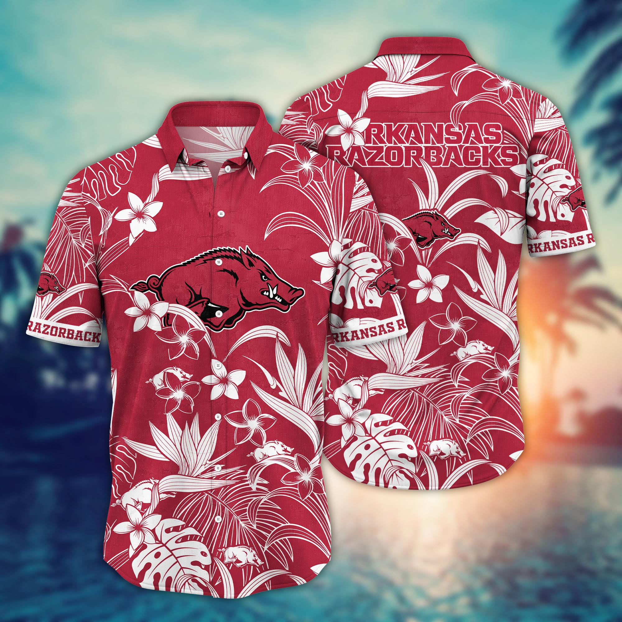 Arkansas Razorbacks NCAA Flower Hawaii Shirt For Fans Ver 16