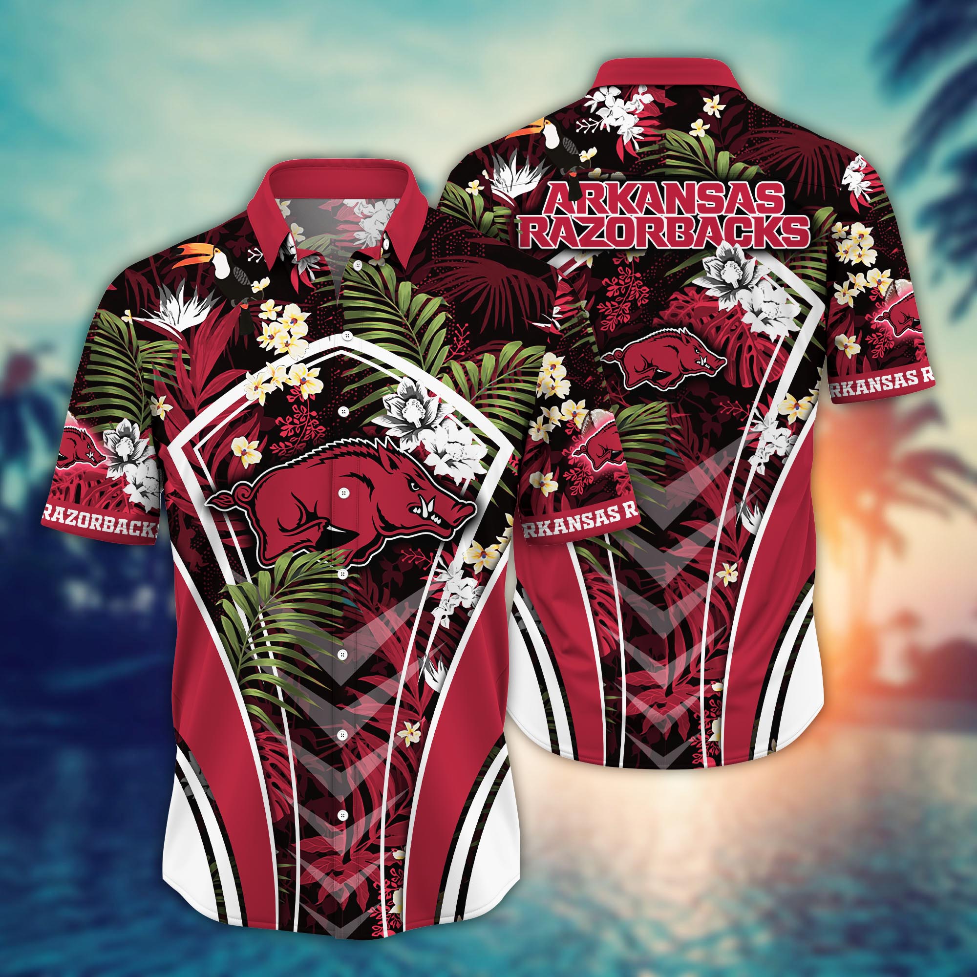 Arkansas Razorbacks NCAA Flower Hawaii Shirt For Fans Ver 17